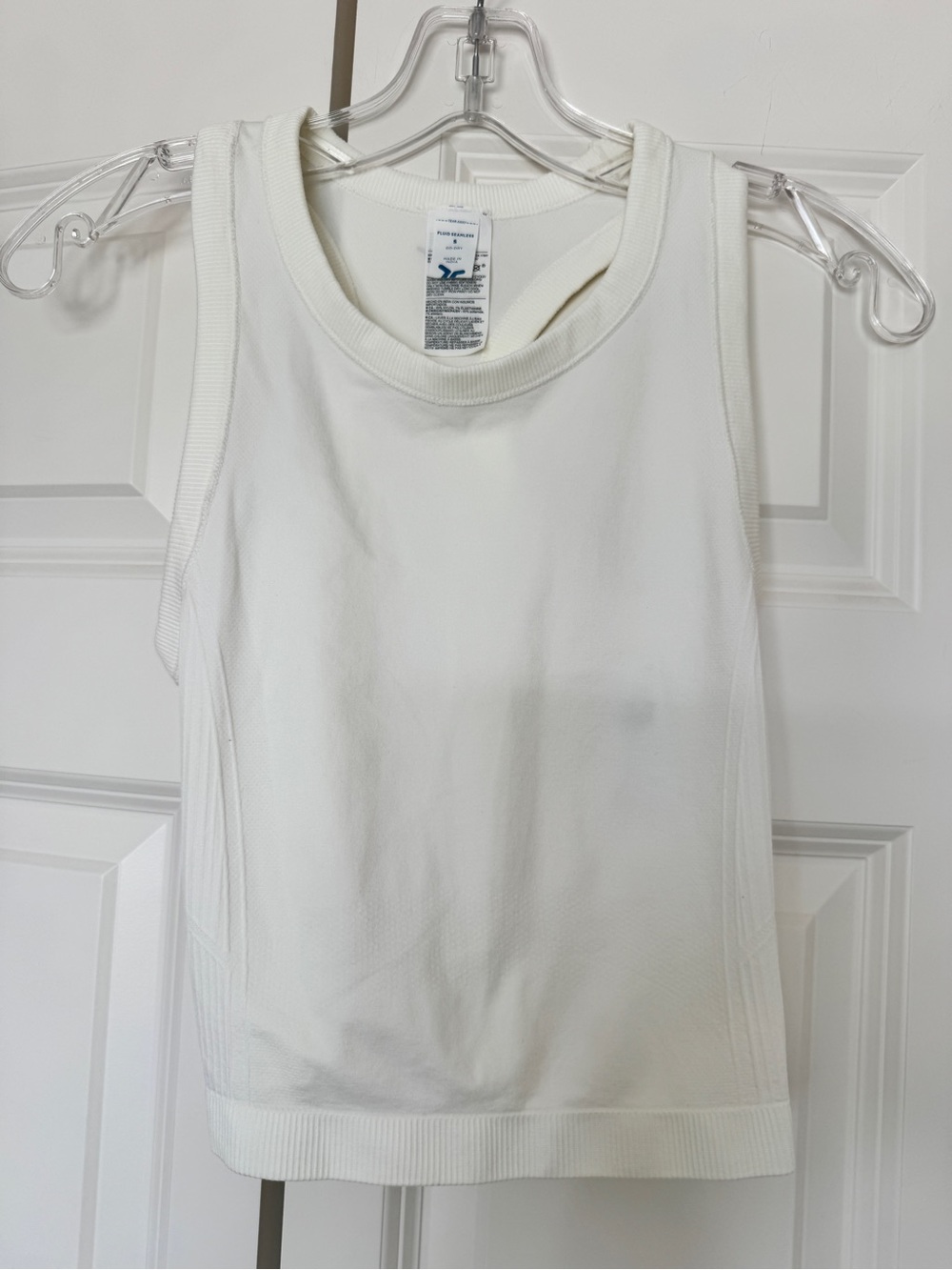 Old Navy Womens Tall Fluid Seamless Crop Tank Top Magnolia White Size S NWT